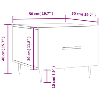 Salontafel 50X50X40 Cm Bewerkt Hout Kleurig