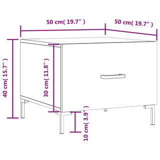 Salontafel 50X50X40 Cm Bewerkt Hout