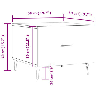 Salontafel 50X50X40 Cm Bewerkt Hout