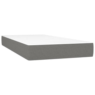 Boxspring Met Matras Stof Donkergrijs