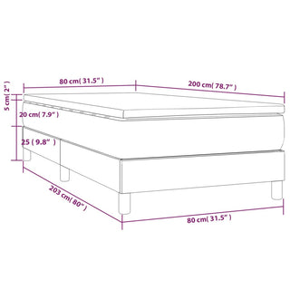 Boxspring Met Matras Stof Donkergrijs