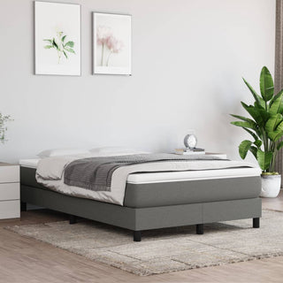 Boxspring Met Matras Stof Donkergrijs