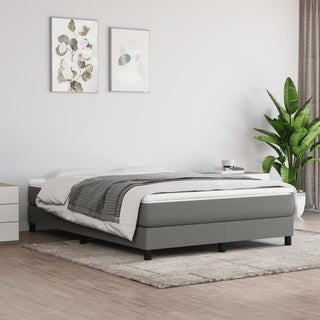 Boxspring Met Matras Stof Donkergrijs