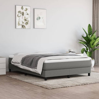 Boxspring Met Matras Stof Donkergrijs