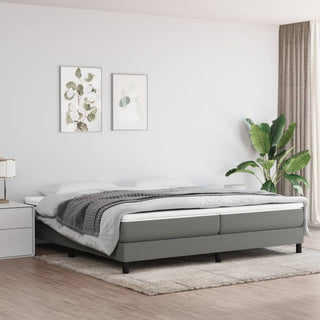 Boxspring Met Matras Stof Donkergrijs