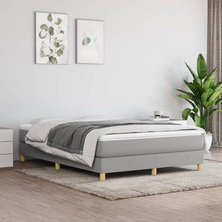 Boxspring Met Matras Stof Lichtgrijs