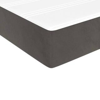 Boxspring Met Matras Fluweel Donkergrijs