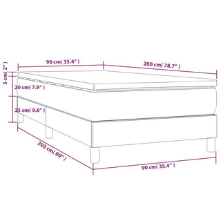 Boxspring Met Matras Fluweel Donkergrijs