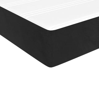 Boxspring Met Matras Fluweel Zwart