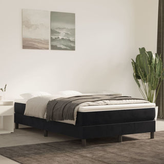 Boxspring Met Matras Fluweel Zwart