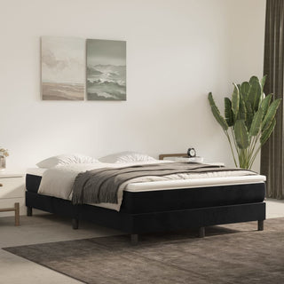 Boxspring Met Matras Fluweel Zwart