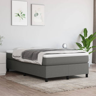 Boxspring Met Matras Stof Donkergrijs