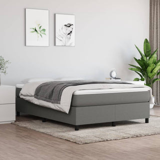 Boxspring Met Matras Stof Donkergrijs