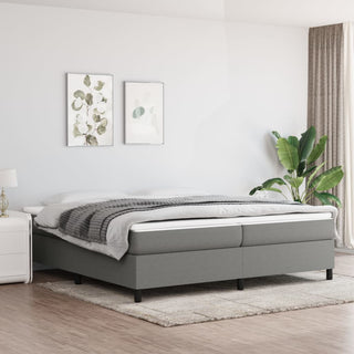 Boxspring Met Matras Stof Donkergrijs