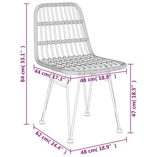 Tuinstoelen 48X62 84 Cm Pe-Rattan