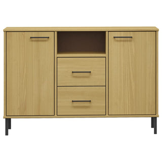 Dressoir Met Metalen Poten Oslo 3X40X77 Cm Grenenhout