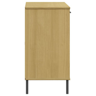 Dressoir Met Metalen Poten Oslo 3X40X77 Cm Grenenhout