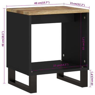 Salontafel 40X31X46 Cm Massief Mangohout En Bewerkt Hout