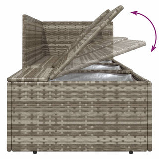 4-Delige Loungeset Met Kussens Poly Rattan Grijs