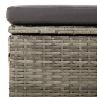 4-Delige Loungeset Met Kussens Poly Rattan Grijs