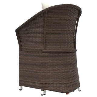 2-Delige Loungeset Met Kussens Poly Rattan