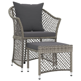 Loungeset Met Kussens Poly Rattan