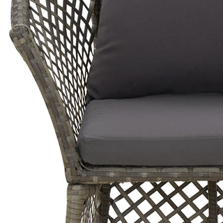 Loungeset Met Kussens Poly Rattan