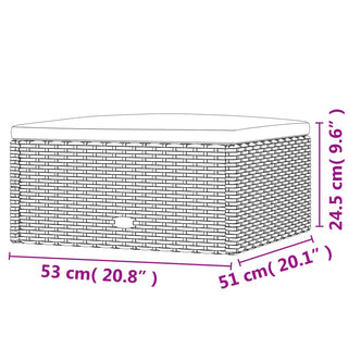 Tuinvoetenbank Met Kussen Poly Rattan