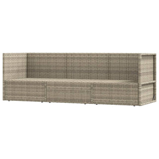 3-Delige Loungeset Met Kussens Poly Rattan