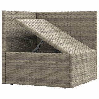 3-Delige Loungeset Met Kussens Poly Rattan