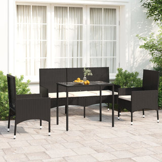 Loungeset Met Kussens Poly Rattan