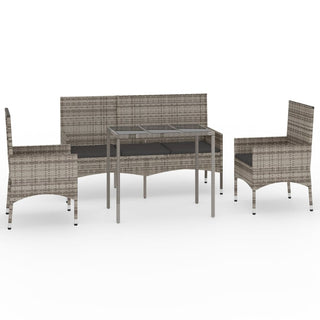 Loungeset Met Kussens Poly Rattan