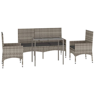 Loungeset Met Kussens Poly Rattan