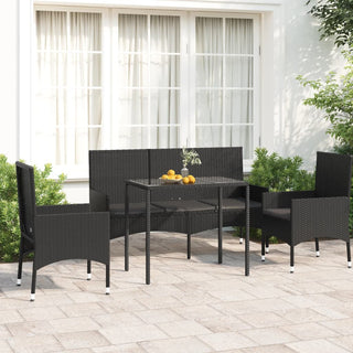 Loungeset Met Kussens Poly Rattan