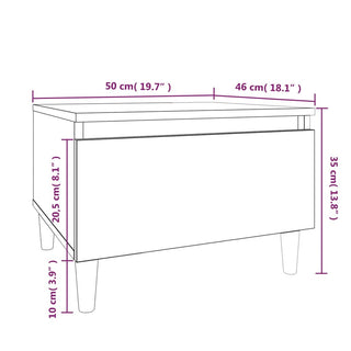 Bijzettafel 50X46X35 Cm Bewerkt Hout