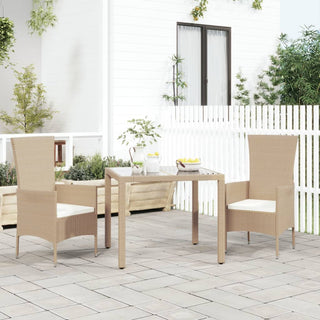 Tuinstoelen Met Kussens Poly Rattan Beige