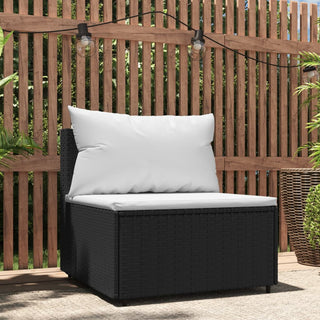 Tuinmiddenbank Met Kussens Poly Rattan