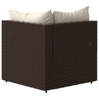 Tuinhoekbanken Met Kussens 2 St Poly Rattan