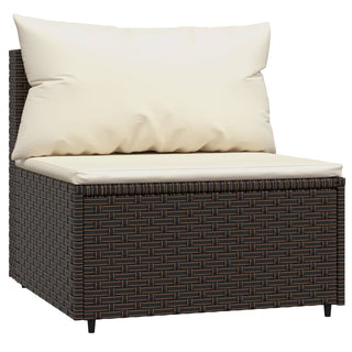 4-Delige Loungeset Met Kussens Poly Rattan