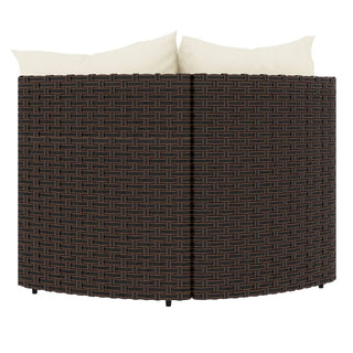 Tuinhoekbanken Met Kussens 2 St Poly Rattan