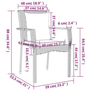 Tuinstoelen Met Kussens Poly Rattan