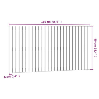 Wandhoofdbord 66X3X90 Cm Massief Grenenhout Grijs