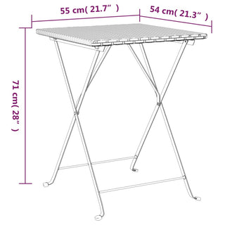 Bistroset Inklapbaar Poly Rattan