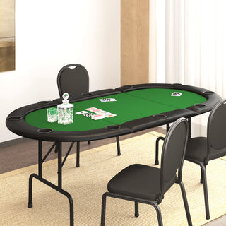 Pokertafel Voor 10 Spelers Inklapbaar 206X106X75 Cm