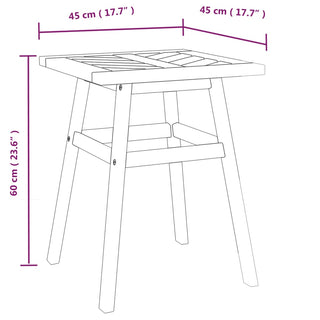 Bijzettafel 45X45X60 Cm Massief Acaciahout