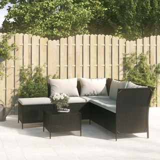 Loungeset Met Kussens Poly Rattan