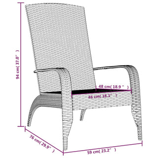 Tuinstoel Adirondack Poly Rattan