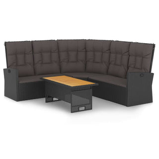 Loungeset Met Kussens Poly Rattan