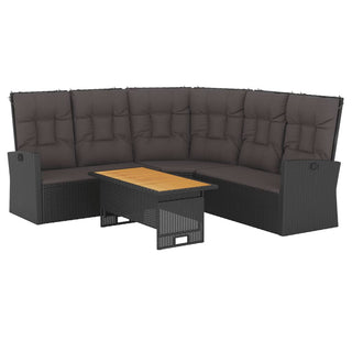 Loungeset Met Kussens Poly Rattan