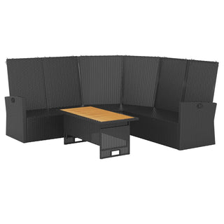 Loungeset Met Kussens Poly Rattan